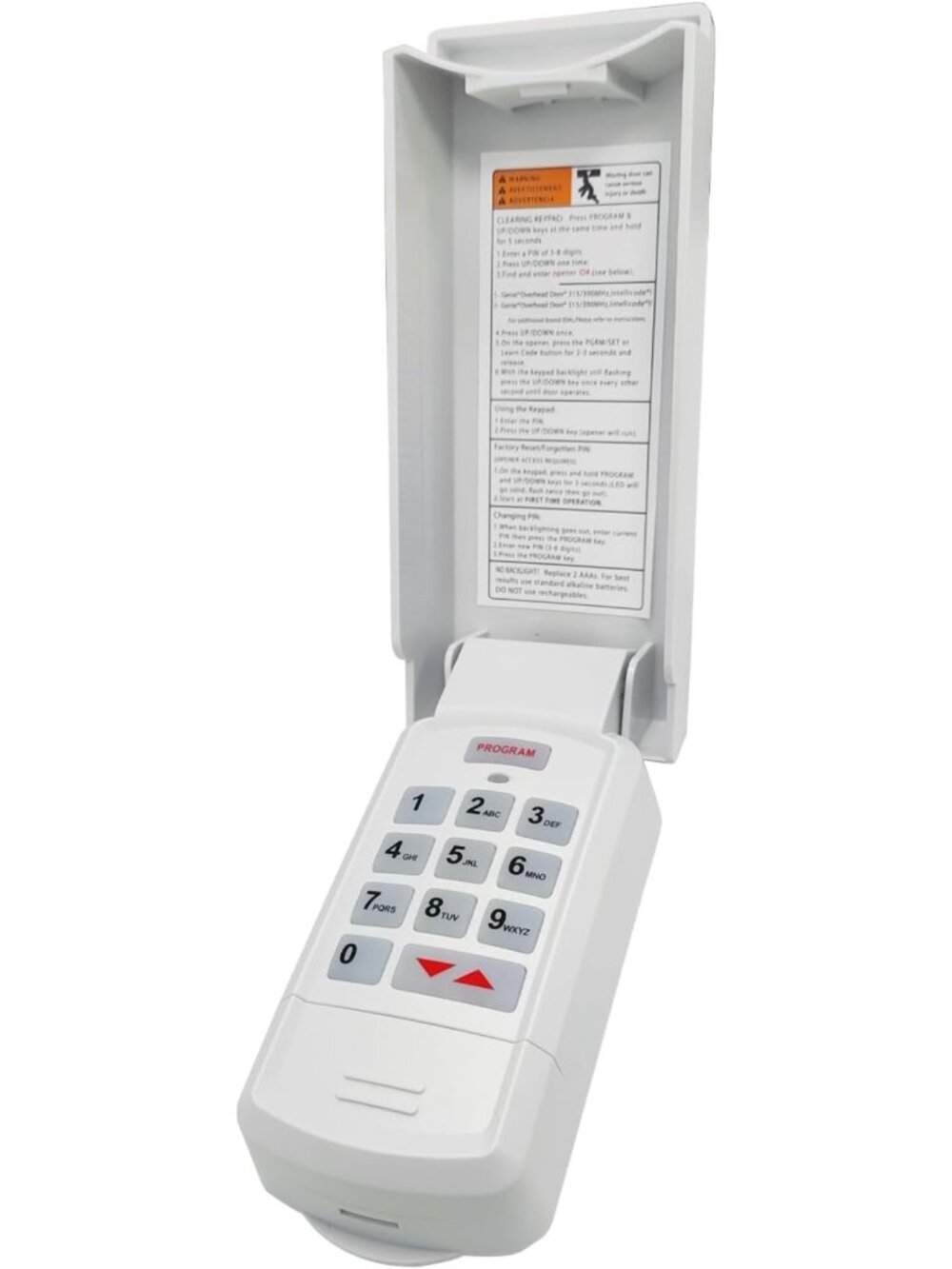 Wireless Keyless Garage Door Opener Keypad - Compatible with Intellicode & Dip